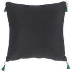 Dekokissen 2er Set KUHI Samtstoff 45 x 45 cm Schwarz Tiermuster