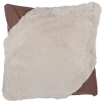 Dekokissen Felloptik beige / braun 42 x 42 cm 2er Set EHNAR