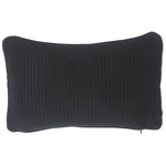 Dekokissen 2er Set GUDARI Samtstoff 30 x 50 cm Schwarz Streifenmuster