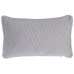 Dekokissen 2er Set MOTARI Samtstoff 30 x 50 cm Grau Geometrisches Muster