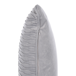 Dekokissen 2er Set MOTARI Samtstoff 30 x 50 cm Grau Geometrisches Muster