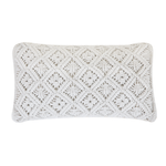 Kissen 2er Set Makramee Baumwolle Weiss ALATEPE 30 x 50 cm