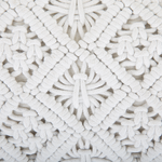 Kissen 2er Set Makramee Baumwolle Weiss ALATEPE 30 x 50 cm
