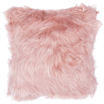 Dekokissen 2er Set LUBHA Webpelz 42 x 42 cm Rosa Ohne Muster
