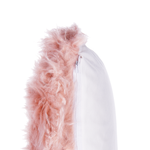 Dekokissen 2er Set LUBHA Webpelz 42 x 42 cm Rosa Ohne Muster