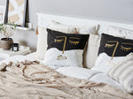 Dekokissen 2er Set ABELIA Baumwolle 45 x 45 cm Schwarz / Weiss Abstraktes Muster