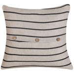 Dekokissen 2er Set CYNARA Baumwolle 43 x 43 cm Beige Streifenmuster