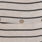 Dekokissen 2er Set CYNARA Baumwolle 43 x 43 cm Beige Streifenmuster