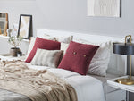 Dekokissen 2er Set CAMPANULA 43 x 43 cm Rot Ohne Muster