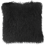 Dekokissen Felloptik schwarz 45 x 45 cm 2er Set CIDE