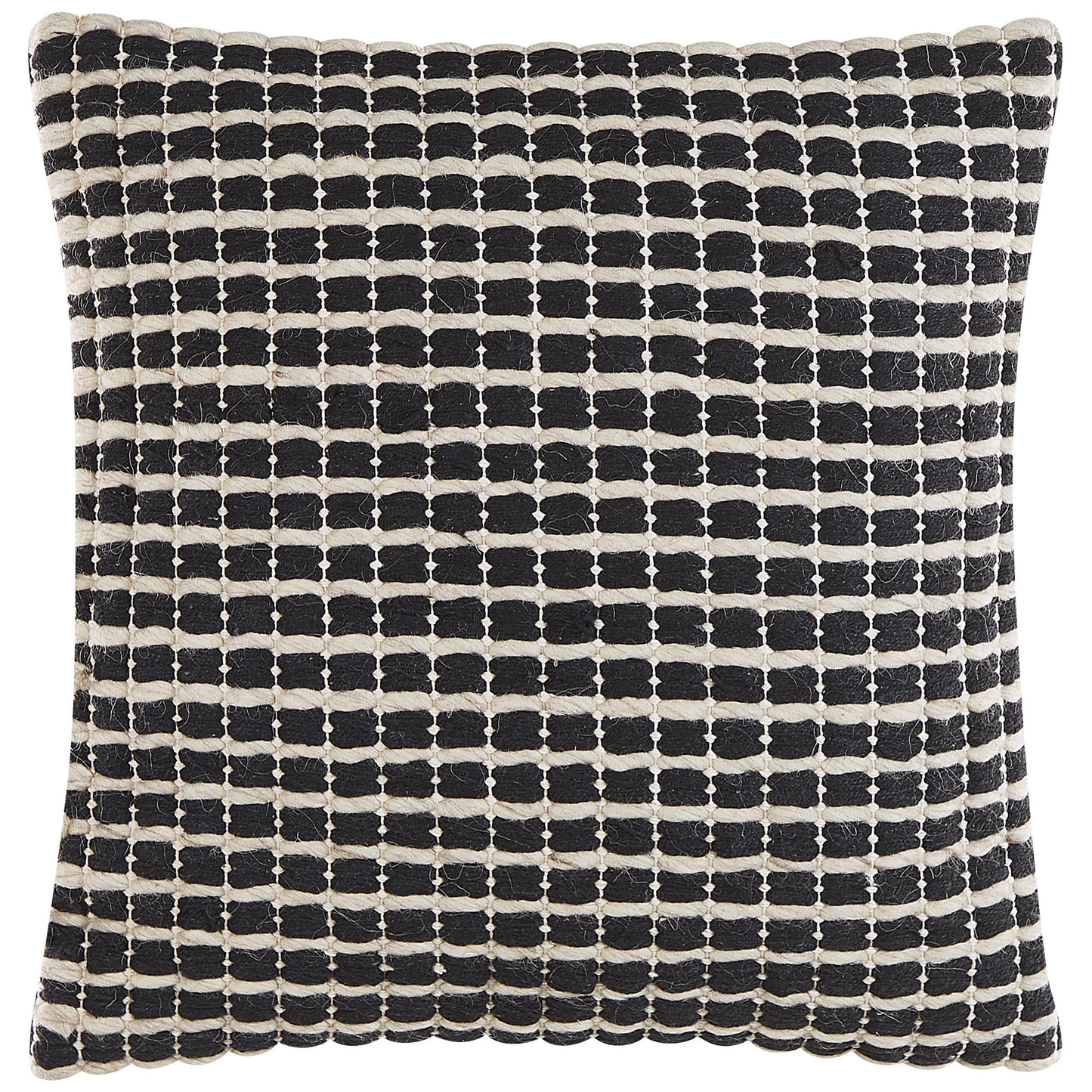 Dekokissen 2er Set YONCALI Baumwolle 45 x 45 cm Schwarz Kariertes Muster