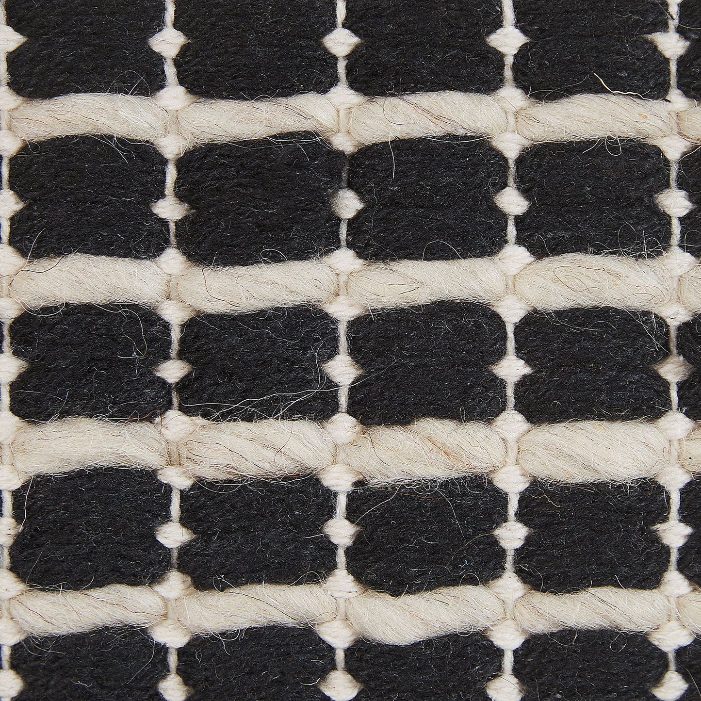 Dekokissen 2er Set YONCALI Baumwolle 45 x 45 cm Schwarz Kariertes Muster