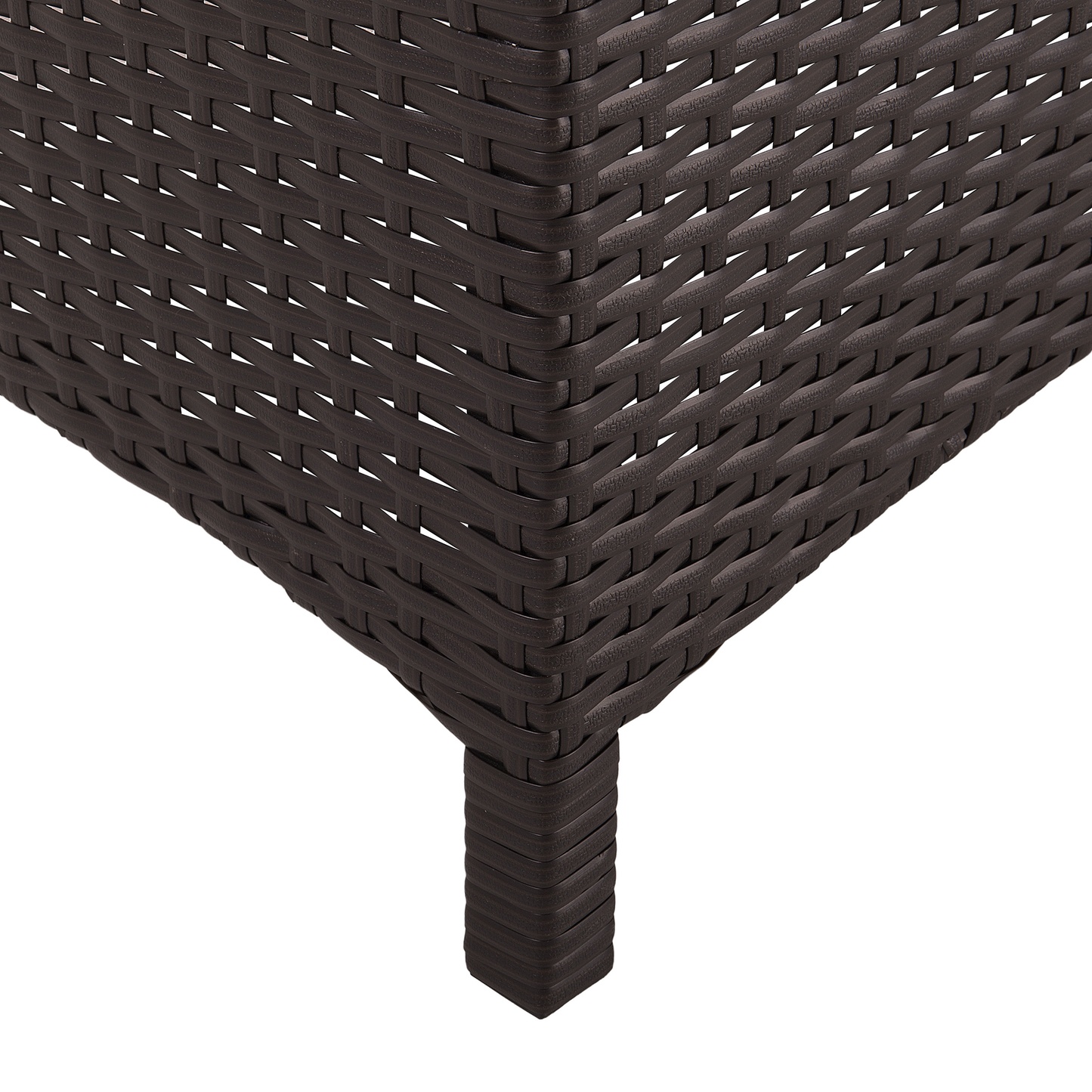 Gartenliege Rattan braun Auflage weiss VASTO