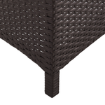 Gartenliege Rattan braun Auflage weiss VASTO