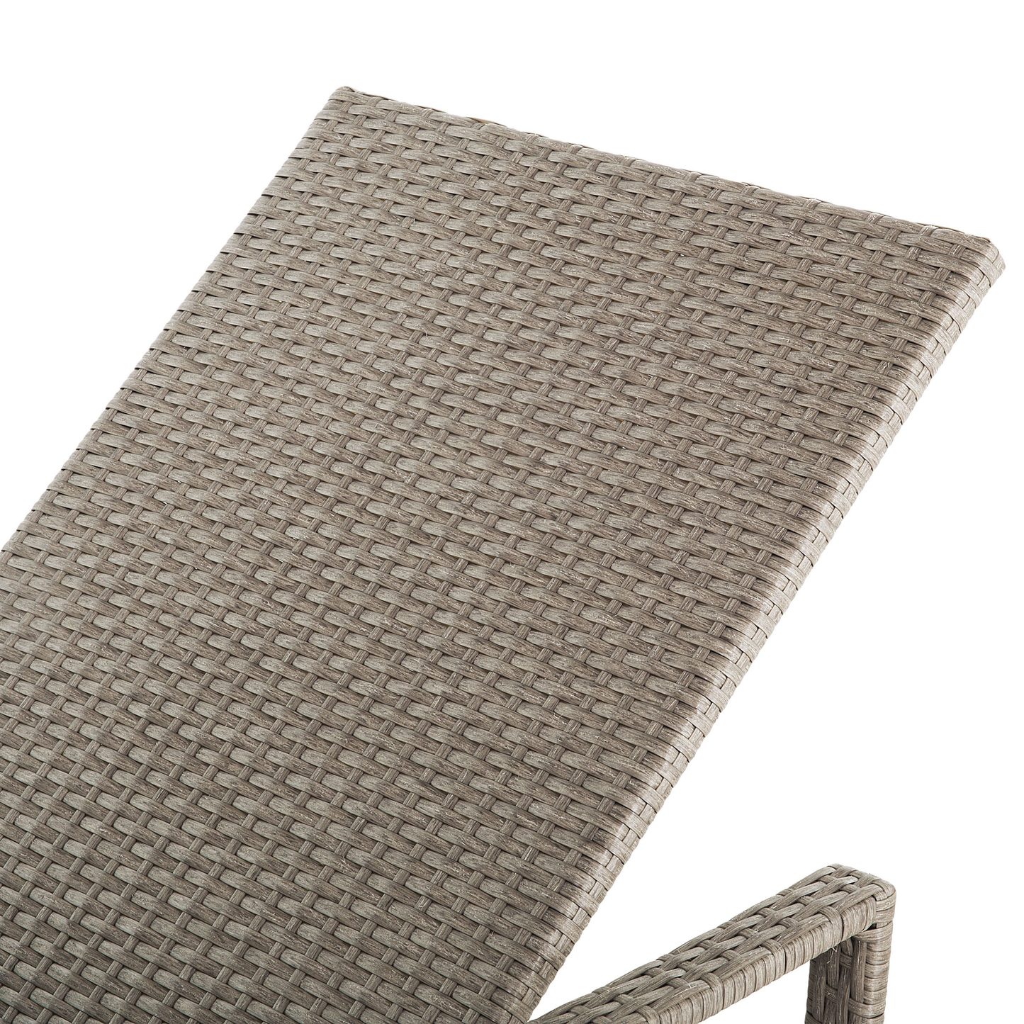 Gartenliege Rattan grau Auflage grau VASTO