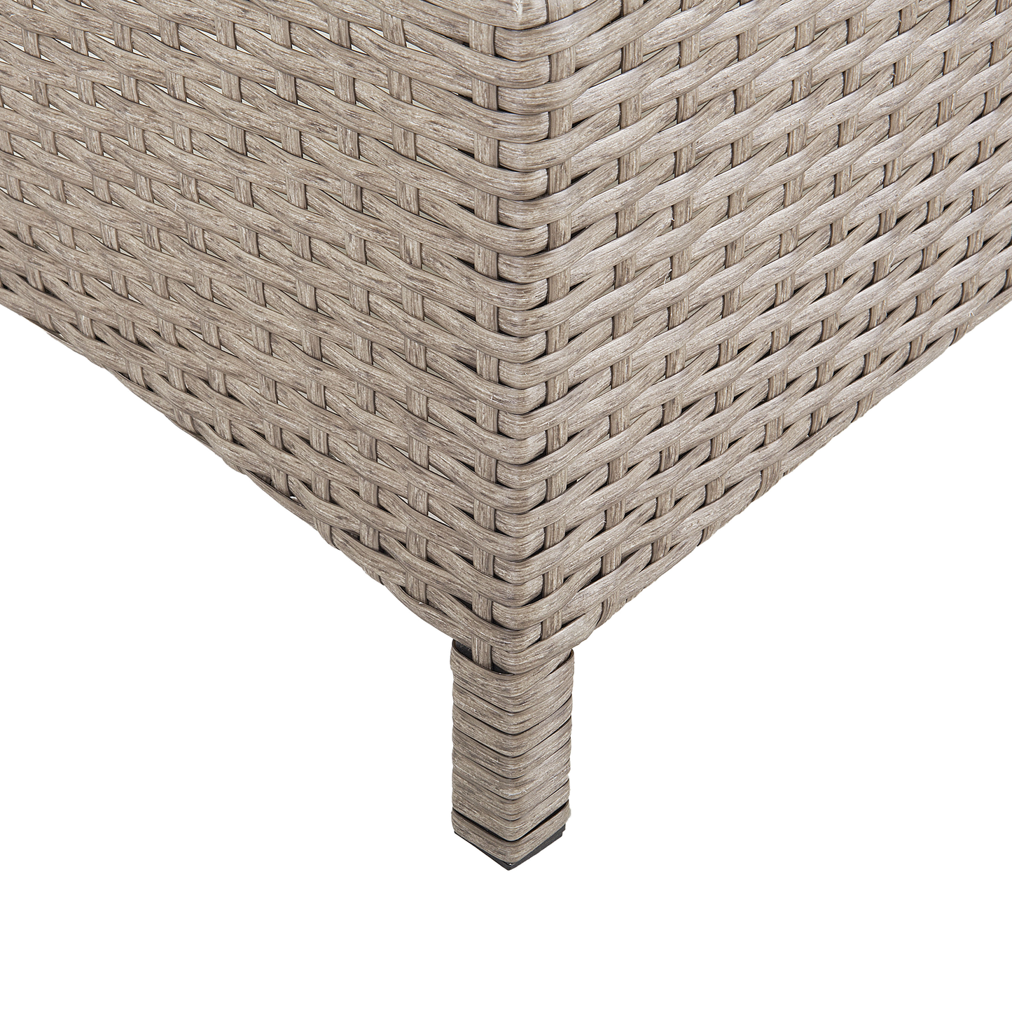 Gartenliege Rattan grau Auflage grau VASTO