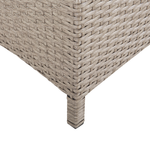 Gartenliege Rattan grau Auflage grau VASTO