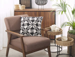 Dekokissen 2er Set KOTURE Baumwolle 45 x 45 cm Schwarz / Weiss Geometrisches Muster