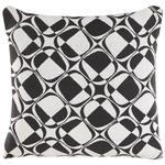 Dekokissen 2er Set KOTURE Baumwolle 45 x 45 cm Schwarz / Weiss Geometrisches Muster