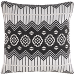 Dekokissen 2er Set CARDAK Baumwolle 45 x 45 cm Schwarz / Weiss Geometrisches Muster