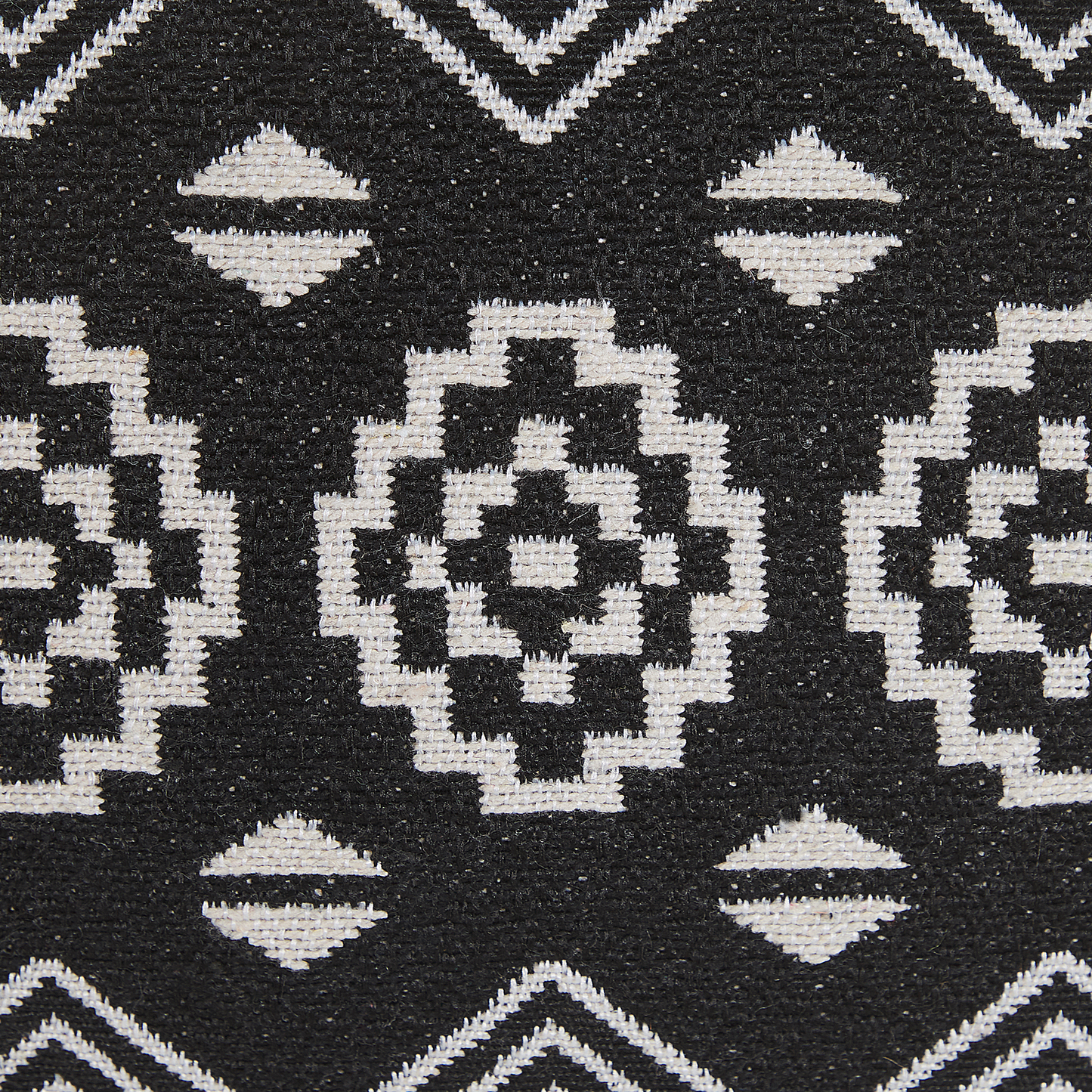 Dekokissen 2er Set CARDAK Baumwolle 45 x 45 cm Schwarz / Weiss Geometrisches Muster