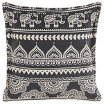 Dekokissen 2er Set ATABAGI Baumwolle 45 x 45 cm Schwarz Orientalisches Muster