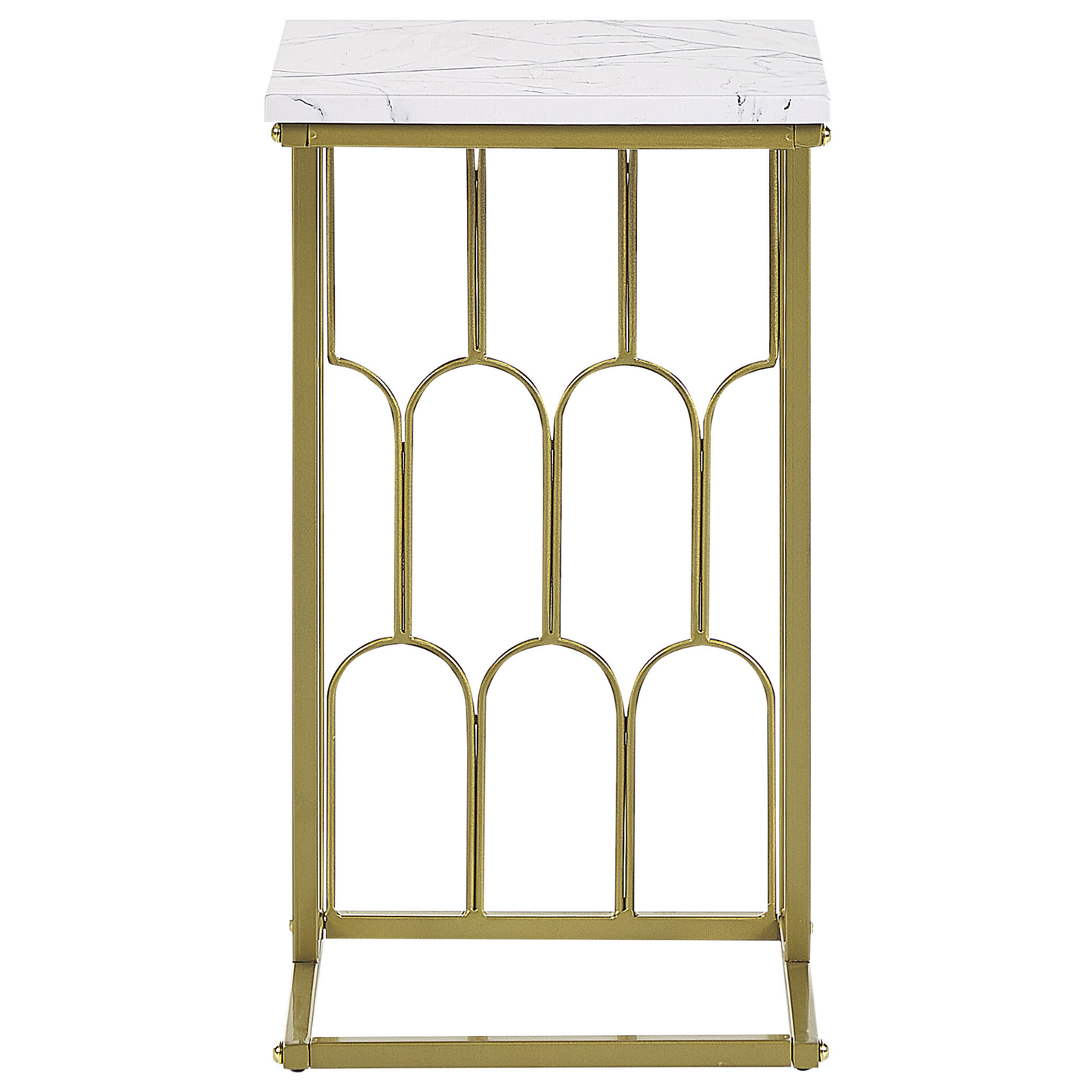 Beistelltisch Marmor Optik weiss / gold PANDALE