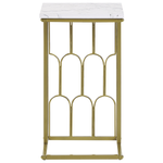 Beistelltisch Marmor Optik weiss / gold PANDALE