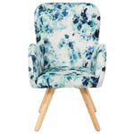 Sessel Polsterbezug blau geblümt BJARN