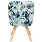 Sessel Polsterbezug blau geblümt BJARN