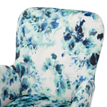 Sessel Polsterbezug blau geblümt BJARN