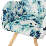 Sessel Polsterbezug blau geblümt BJARN