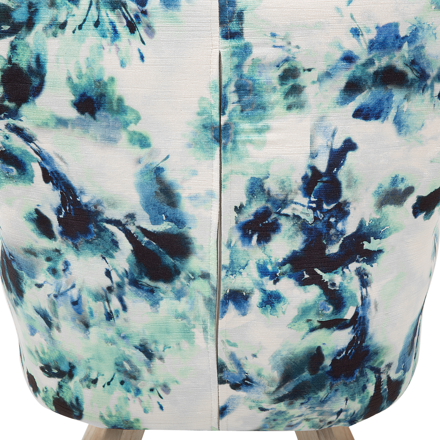 Sessel Polsterbezug blau geblümt BJARN