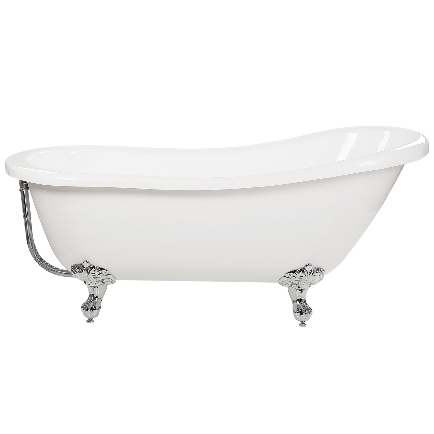 Badewanne weiss freistehend oval 153 x 77 cm CAYMAN
