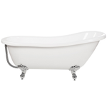 Badewanne weiss freistehend oval 153 x 77 cm CAYMAN