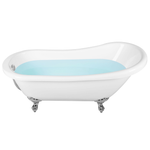 Badewanne weiss freistehend oval 153 x 77 cm CAYMAN