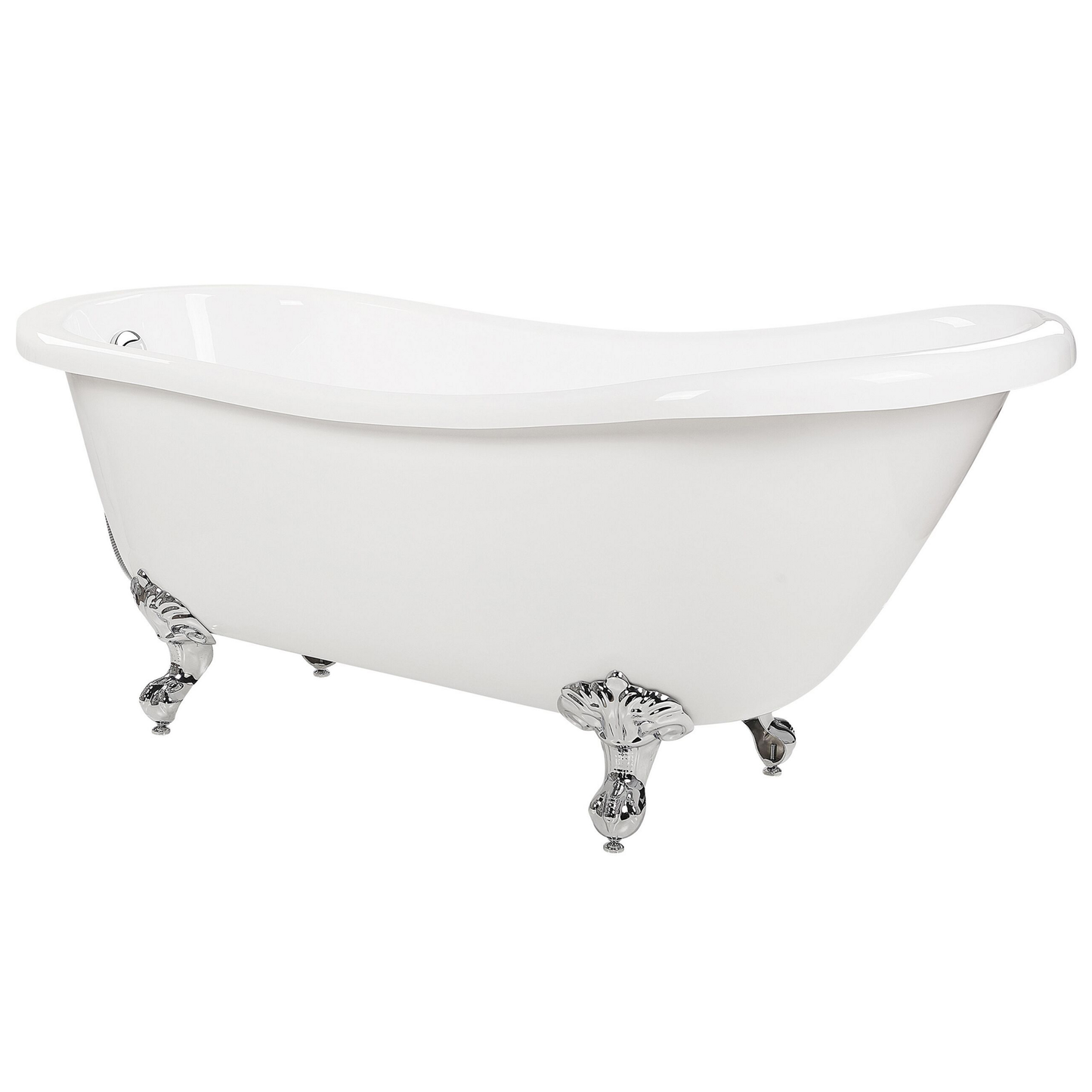 Badewanne weiss freistehend oval 153 x 77 cm CAYMAN