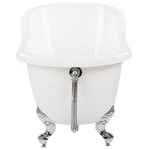 Badewanne weiss freistehend oval 153 x 77 cm CAYMAN