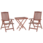 Bistro Set mit Kissen Holz Blau TOSCANA