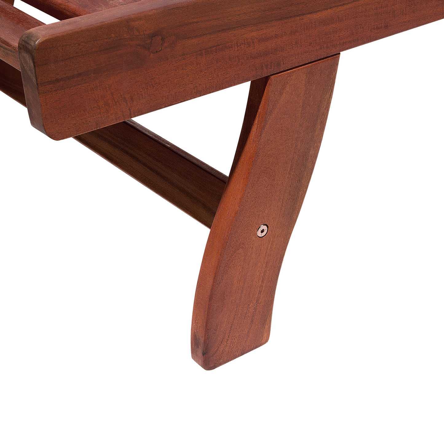 Gartenliege Akazienholz dunkelbraun Auflage blau rollbar TOSCANA