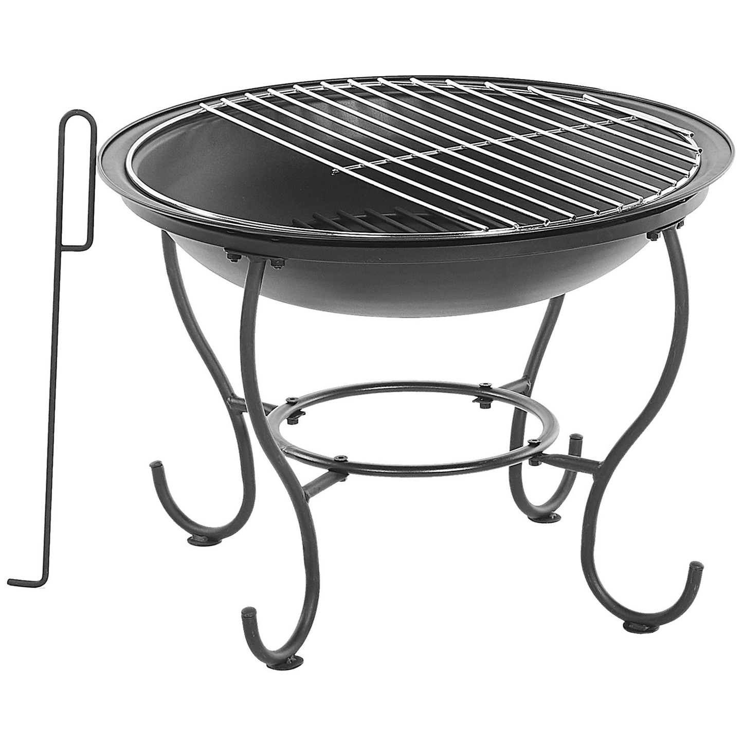 Grill-Feuerstelle NEGARA Metall Schwarz