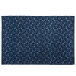 Teppich Wolle marineblau 140 x 200 cm Kurzflor SAVRAN