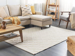 Teppich Wolle cremeweiss 160 x 230 cm Kurzflor ELLEK
