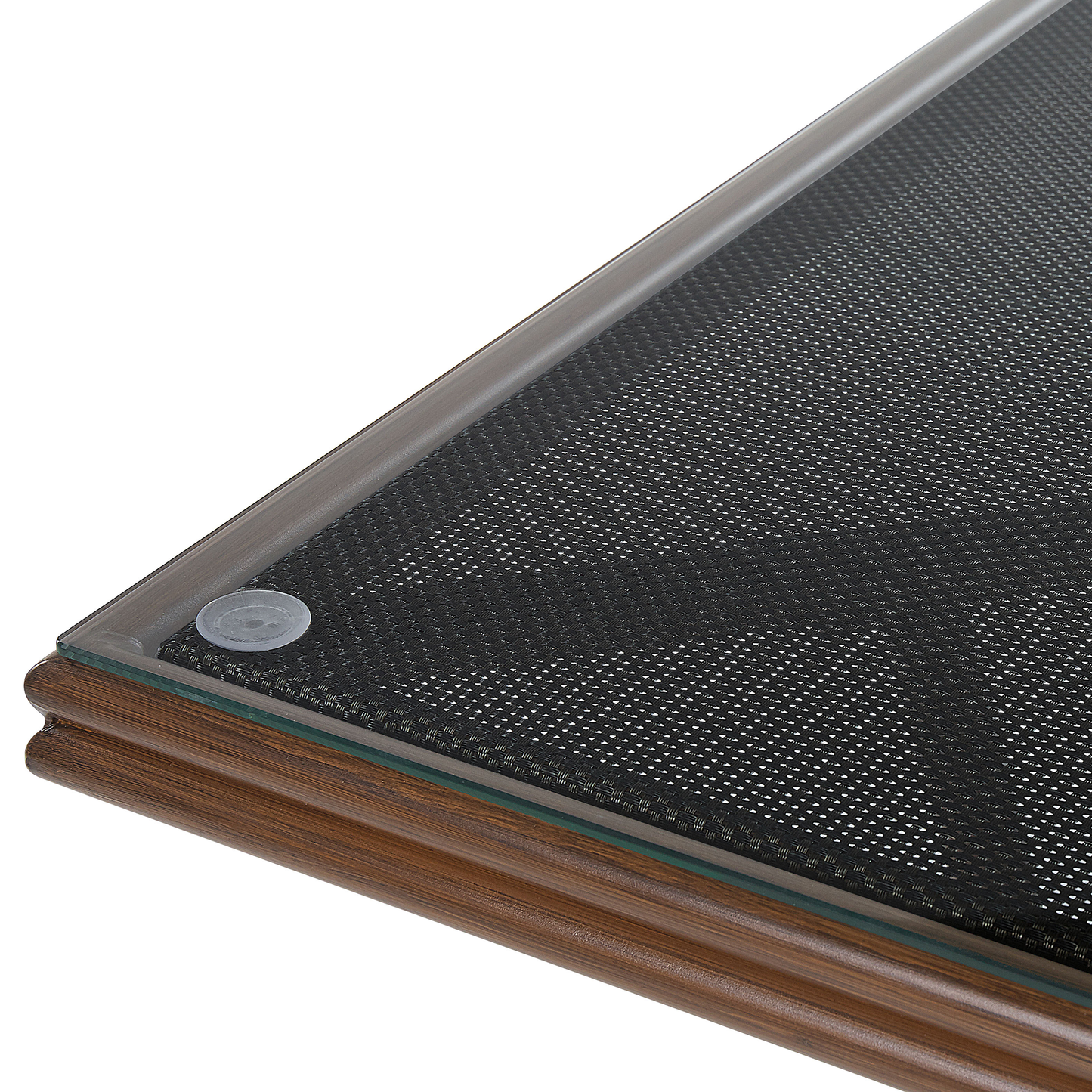 Gartentisch Aluminium schwarz / dunkler Holzfarbton 80 x 80 cm CASPRI