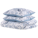 Bettwäsche-Set BALLARD Baumwollsatin 155 x 220 cm Blau