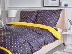 Bettwäsche-Set WALLINGFORD Baumwollsatin 135 x 200 cm Blau