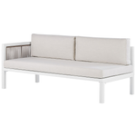 Garten Ecksofa mit Tisch 4-Sitzer BORELLO linksseitig Metall Beige
