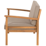 Lounge Set mit Tisch und Ottomane 4-Sitzer MANILA Akazienholz Hellbraun