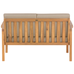 Lounge Set mit Tisch und Ottomane 4-Sitzer MANILA Akazienholz Hellbraun