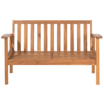 Lounge Set mit Tisch und Ottomane 4-Sitzer MANILA Akazienholz Hellbraun